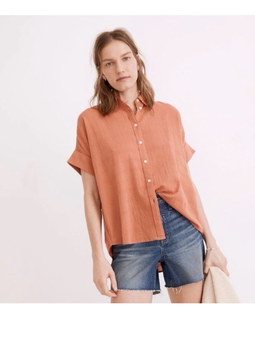 Madewell Courier Pintuck Back Shirt